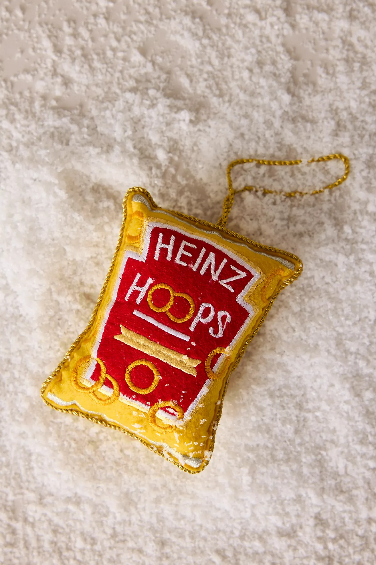 studio THIE Heinz Spaghetti Hoops Felt Ornament | Anthropologie (UK)