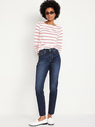 High-Waisted Button-Fly OG Straight Ankle Jeans | Old Navy (US)