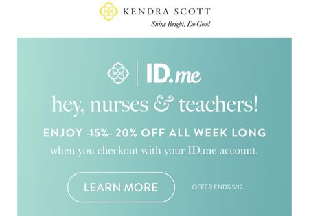 20% off site wide at Kendra Scott this week! Jewelry. Mother's Day gift. 

#LTKGiftGuide #LTKSaleAlert