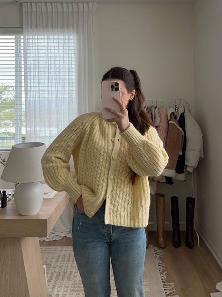 the cutest butter yellow cardigan for spring 🧈 from sezane. true to size.

tags: spring outfit inspiration, ootd ideas, pastel cardigan, yellow outfit 

#LTKSeasonal #LTKstyletip