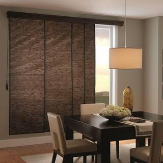 Natural Woven Wood Sliding Panels for Window Treatments, Custom | The Home Depot