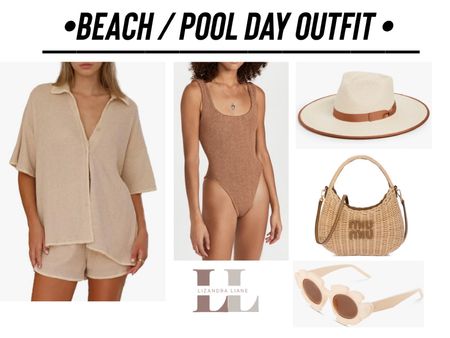 Beach day outfit, pool, vacation outfit, resort wear, Mexico, designer bag, swim, one piece, Hunza G swimsuit, cover up, matching set, neutral style, beach trip, travel outfit, travel, swimwear , Amazon Shopbop 

#LTKTravel #LTKSwim #LTKStyleTip