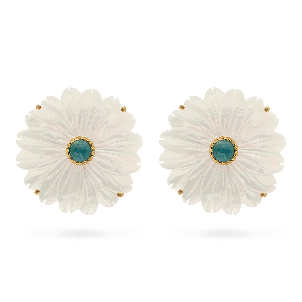 Mermaid Garden Flower Stud Earrings | Over The Moon