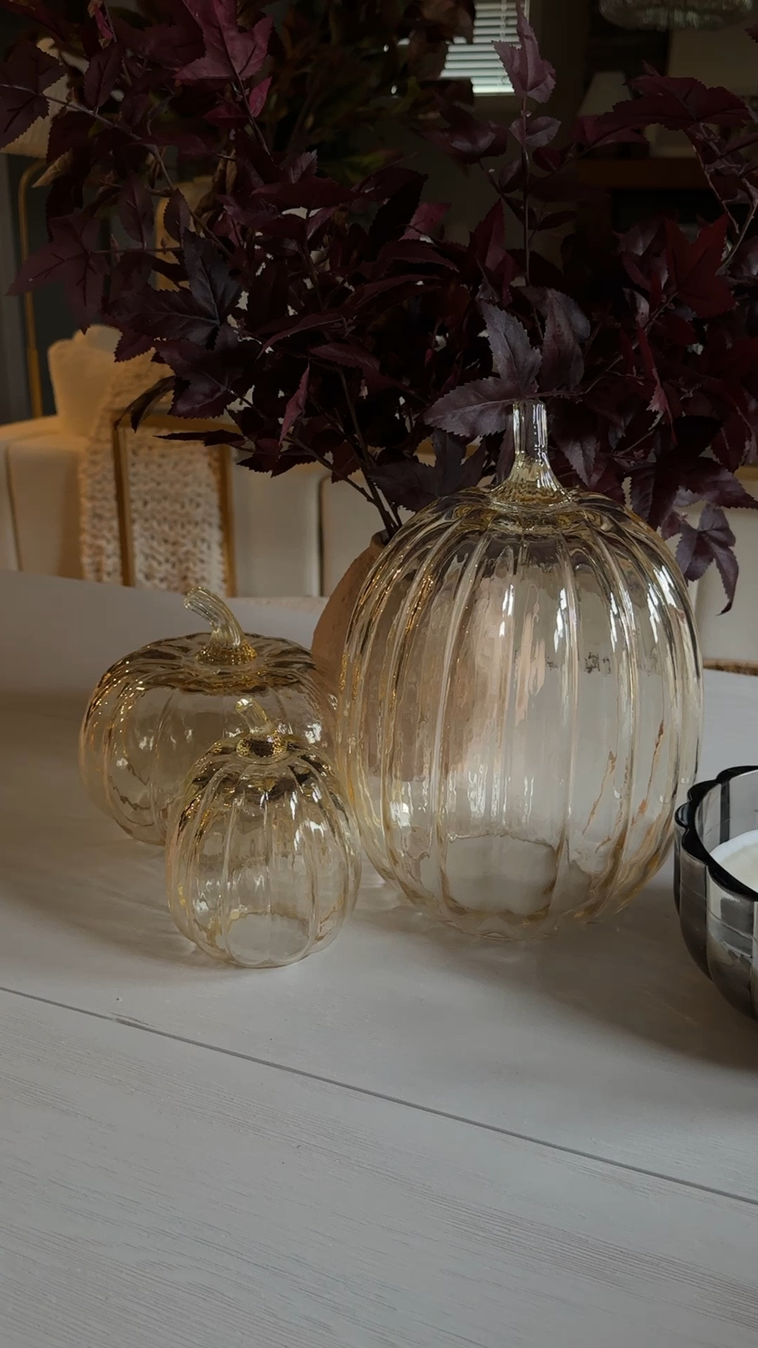 Picked up these glass pumpkins from Target and absolutely love how beautiful they are and yet affordable!

#LTKVideo #LTKHome #LTKSeasonal
