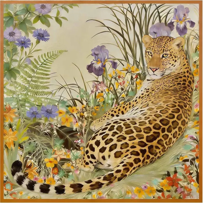 SILKSILKY Pure Silk Leopard & Floral Scarf | Nordstrom | Nordstrom