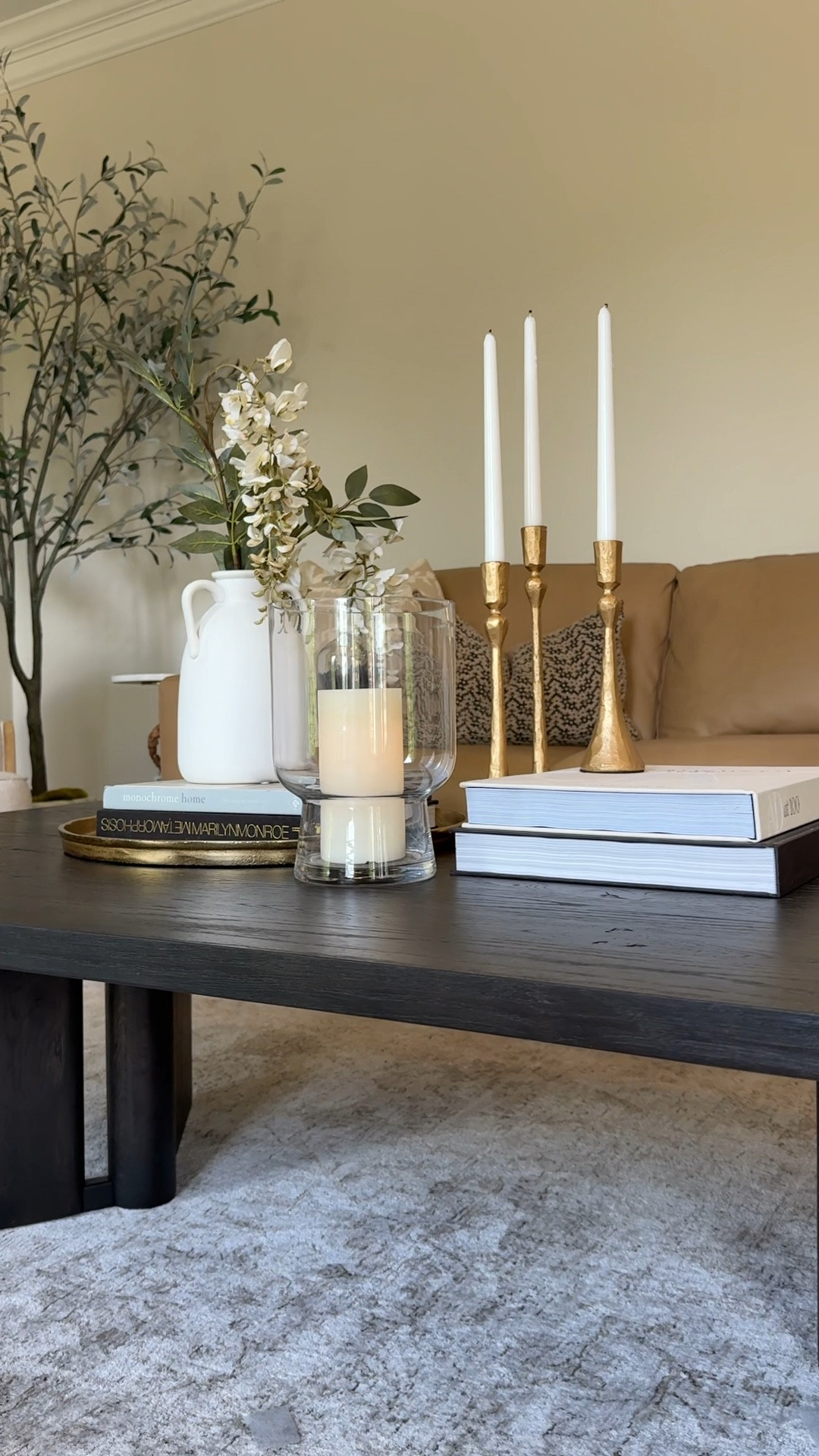 This coffee table!!! The smoked black wood finish is stunning and the oversized dimensions (65x35”) is pretty much impossible to find anywhere else at this price point. SO GOOD. 

Accessories linked for coffee table styling! 

#LTKHome