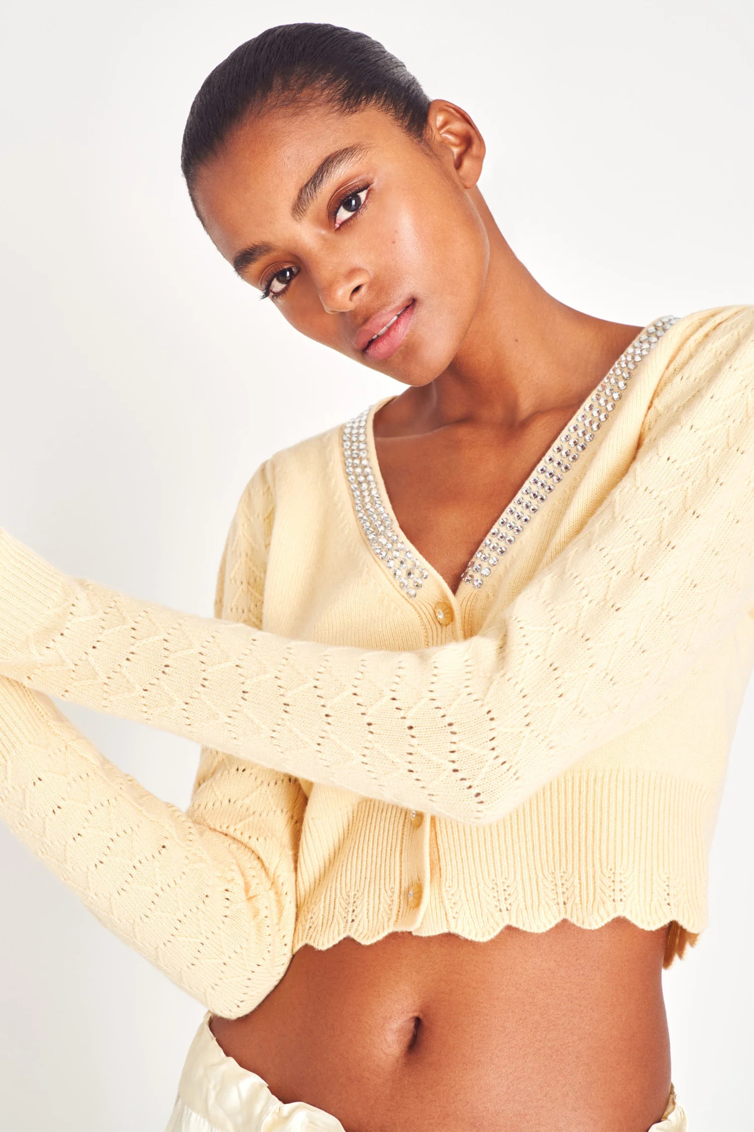 Brynner Crop Cardigan | LOVESHACKFANCY
