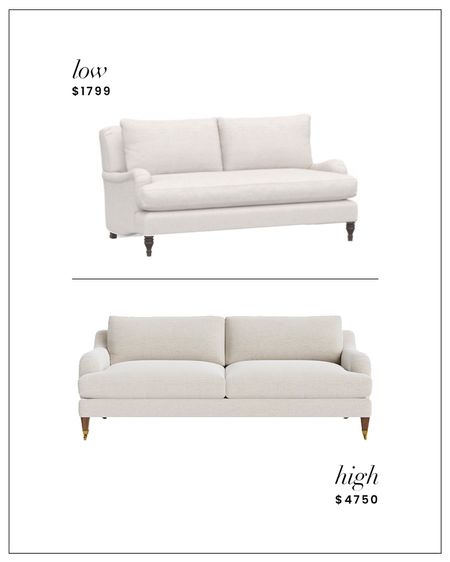 High / Low : English Rolled Arm Sofa 

#LTKhome