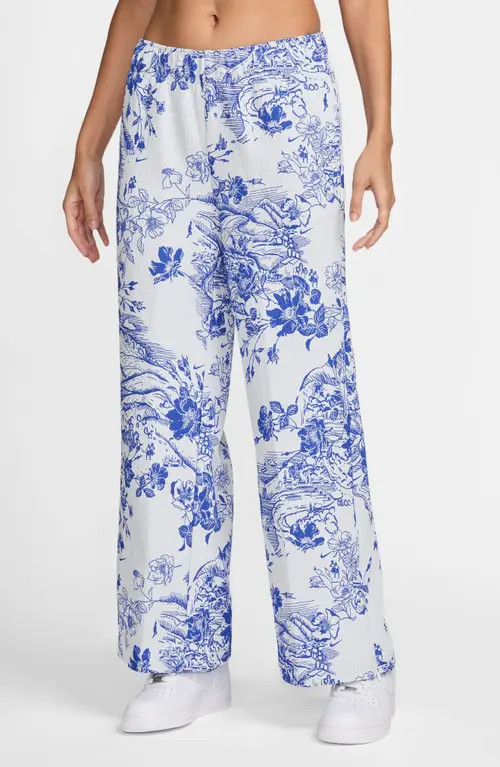 Nike Sportswear Collection Jacquard Track Pants in White/Hyper Royal/Black at Nordstrom, Size Xx-Large | Nordstrom