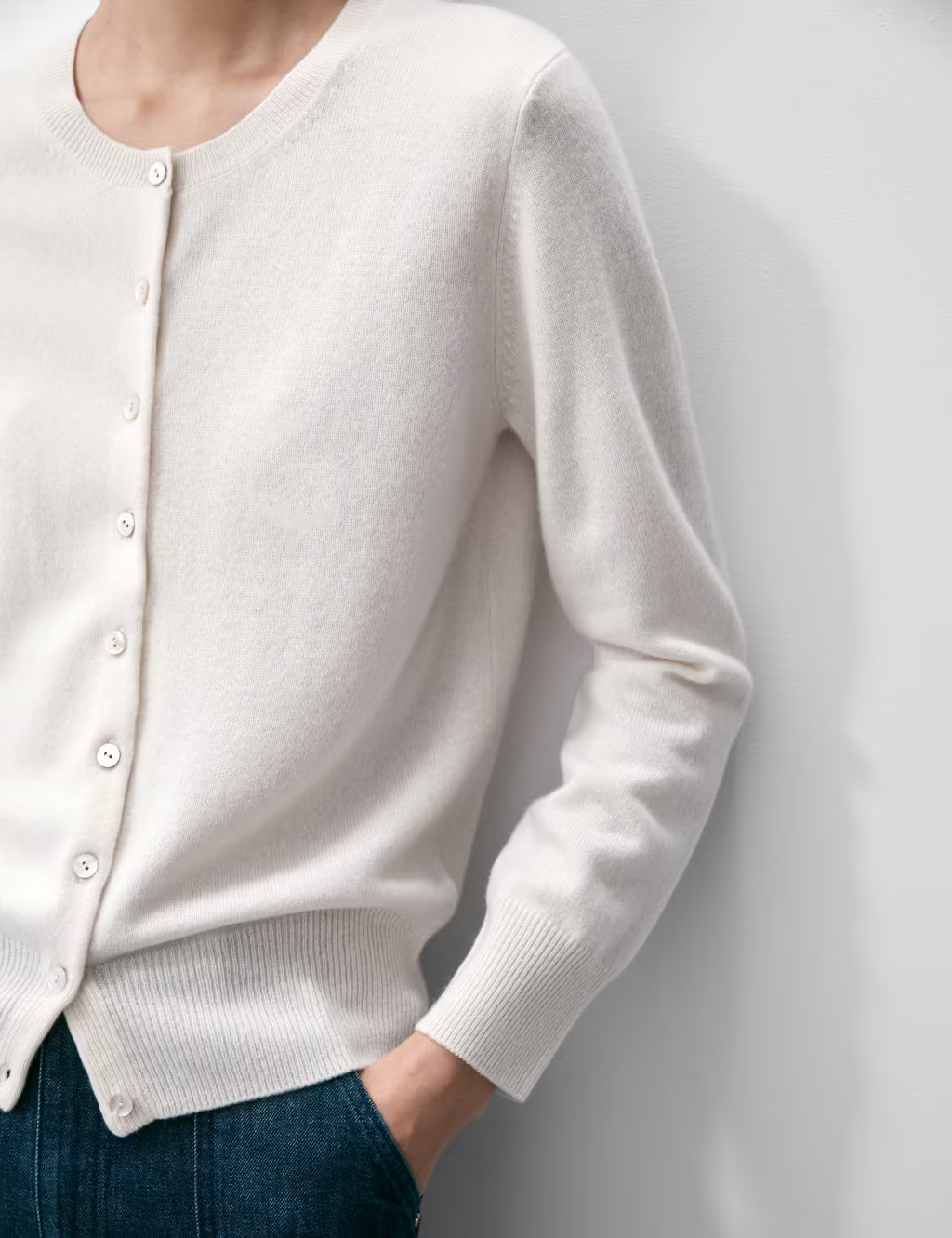 Pure Cashmere Crew Neck Cardigan | Marks & Spencer (UK)