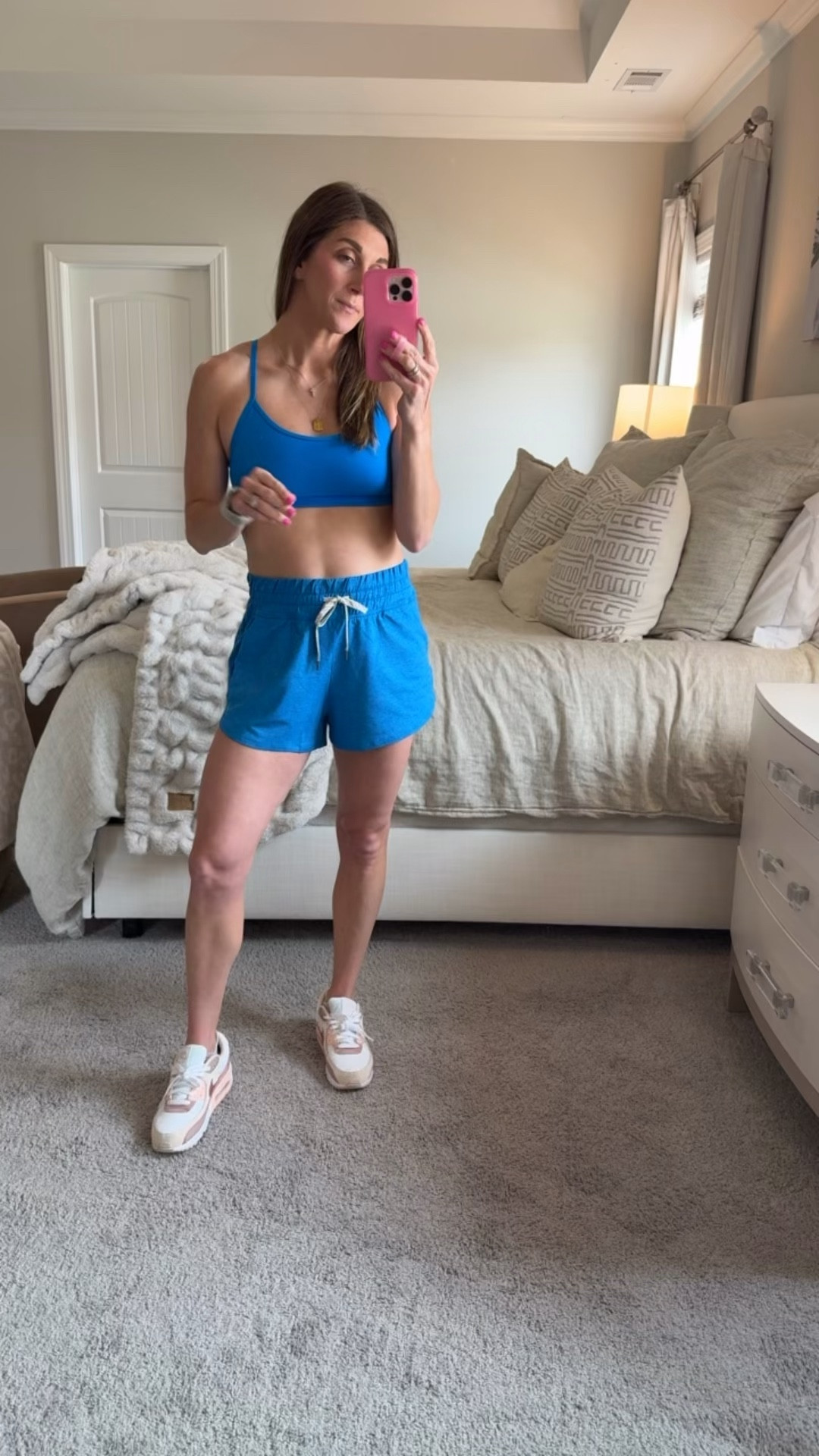 New from Vuori. 
This blue color is so pretty and vibrant! Sports bra is a size small with great support, but it does not have padding. 

Shorts are the halo performance shorts in their new style. High waisted with an adjustable drawstring and pockets. Wearing tts small. 

Click here to shop 

Sports bra | shorts | halo performance | Vuori | active | athletic | fit | fitness | summer | style | drawstring | comfy | soft | spring | workout | daily | gym | loopy case | necklaces | cross necklace | electric picks | tiny tags | gold necklace | new arrivals 


#LTKSpringSale #LTKActive #LTKfitnessgoals