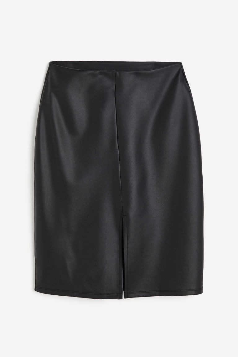 H & M - Coated Skirt - Black | H&M (US + CA)