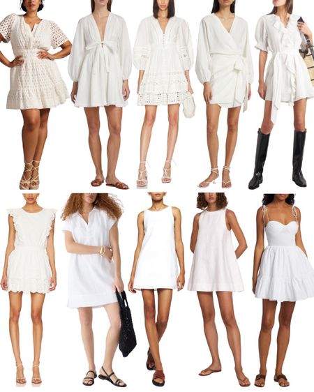 White mini dresses for summer 🤍 These are the perfect mix of elegant and flirty. Any of these would be beautiful for a bridal look.
#whitedress #whitesummerdress #bridal 

#LTKwedding #LTKstyletip #LTKSeasonal