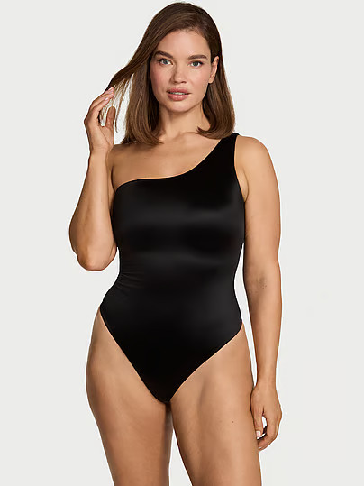 SoSleek™ One-Shoulder Bodysuit, Black, XL - Women's Tops - Victoria's Secret | Victoria's Secret (US / CA )