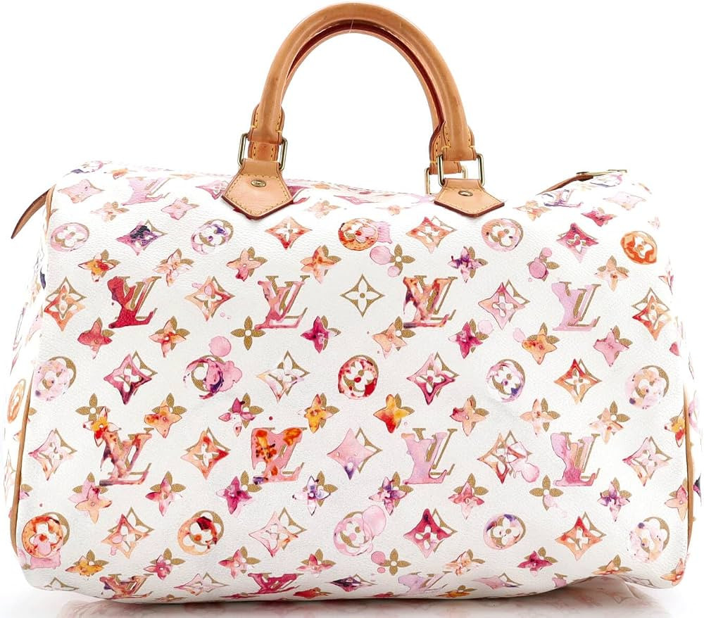 Amazon.com: Louis Vuitton, Pre-Loved Speedy Handbag Monogram Watercolor Aquarelle 35, Multicolor ... | Amazon (US)