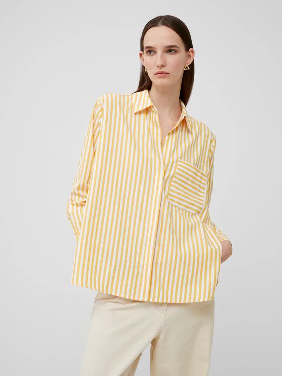 Thick Stripe Relaxed Popover Shirt | French Connection (UK)