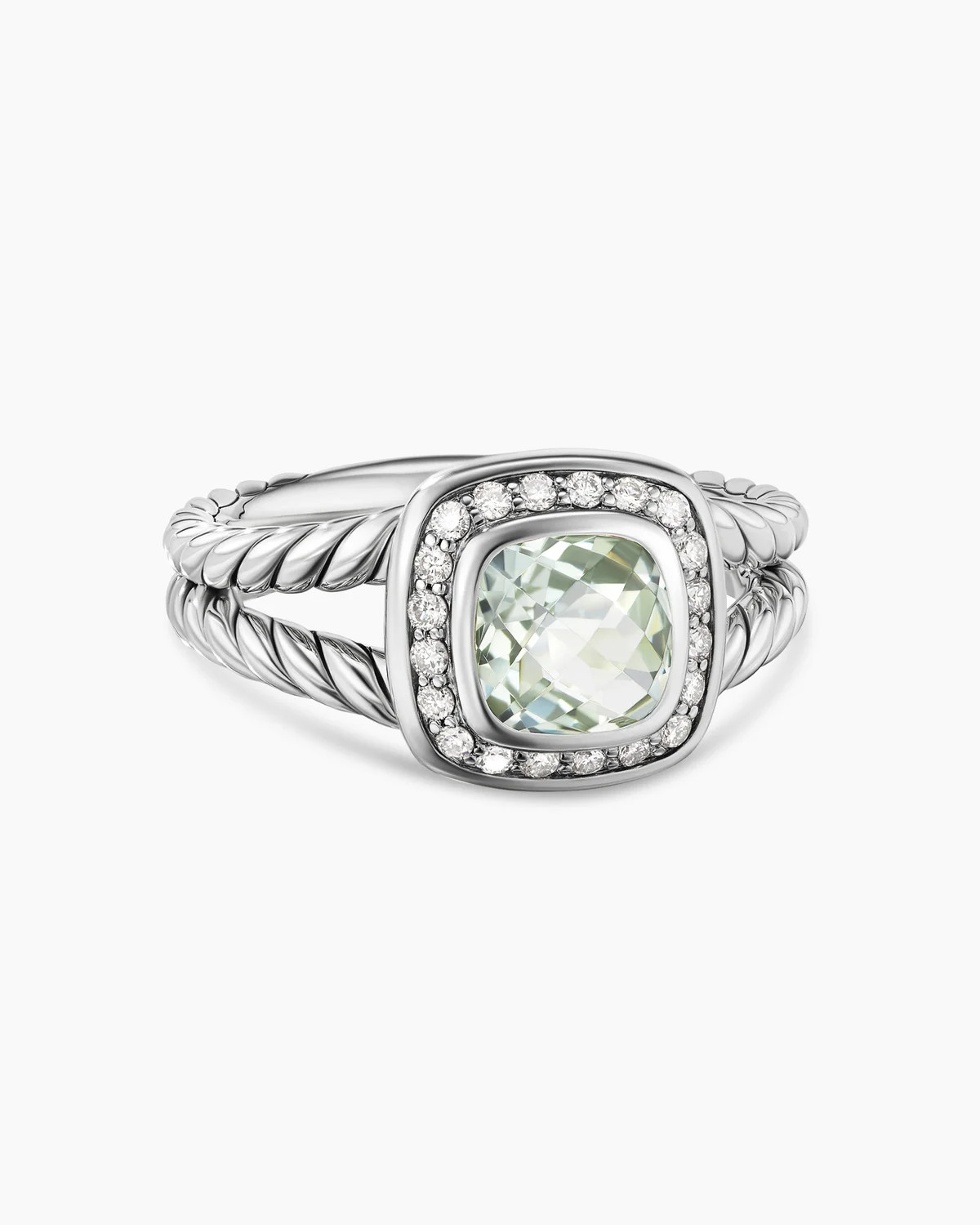 David Yurman | Petite Albion Ring in Sterling Silver with Diamonds, 7mm | David Yurman