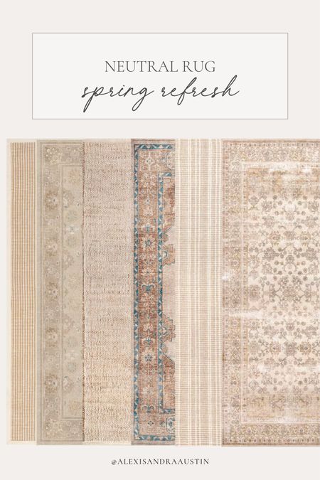 Neutral rug roundup! Lighter neutral tones to brighten up your home for spring 

Home refresh, neutral rug, living room refresh, new year refresh, vintage rug, jute rug, bedroom refresh, spring refresh, aesthetic home, neutral home, my home style, Rugs USA, Pottery Barn, Ruggable, home finds, layering rug, shop the look!

#LTKstyletip #LTKSeasonal #LTKhome