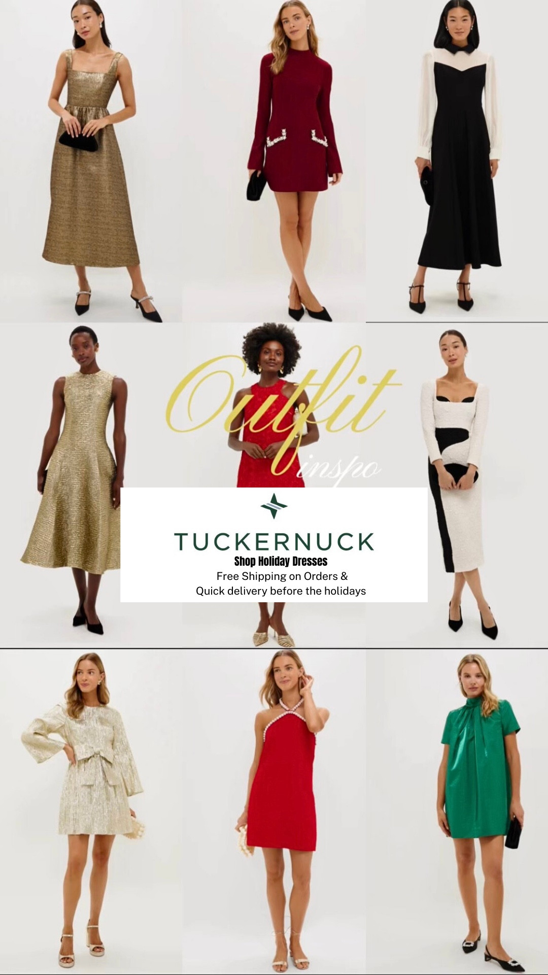 These 9 Tuckernuck Holiday Dresses are truly something special — festive, elegant, and made for every celebration of the season. 🎉✨. 

Whether you love bold colors, classic silhouettes, or timeless neutrals, Tuckernuck has versatile styles that flatter every shape, style, and size. These are the dresses you slip into and instantly feel beautiful, confident, and holiday-ready.

Scroll down to see my favorite holiday looks and shop now to enjoy free shipping, so your pieces arrive right on time for the celebrations. 🎄❤️

Tuckernuck, Tuckernuck dresses, Tuckernuck dress, Tuckernuck outfits, holiday dresses, festive dresses, party attire, red dress, black dress, green dress, white dress, Christmas outfits, holiday outfits for women, party dresses for women, free shipping, holiday style inspo




#LTKHoliday #LTKGiftGuide #LTKgrwm