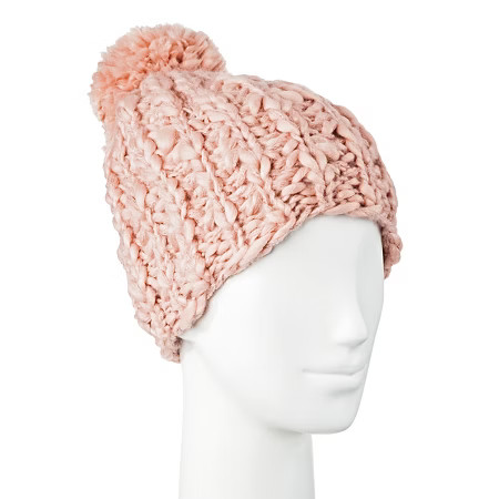 Women's Chunky Knit Hat Soft Pink - Merona™ | Target