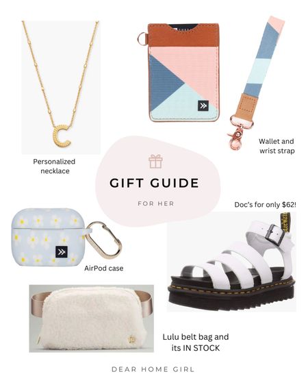 Here’s some gift ideas for teen and tween girls!  My daughter put together these ideas for her list!  AirPod pro case, lulu bag, fuzzy lulu crossbody bag in stock, doc marten sandals, wrist wallet, personalized Kendra Scott necklace  

#LTKsalealert #LTKHoliday #LTKGiftGuide