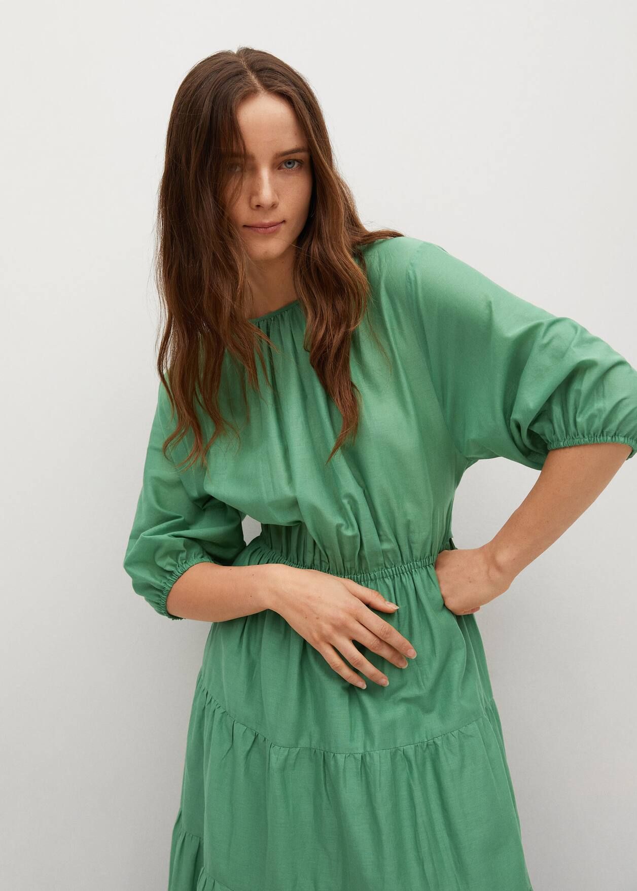 Frill cotton dress | MANGO (US)