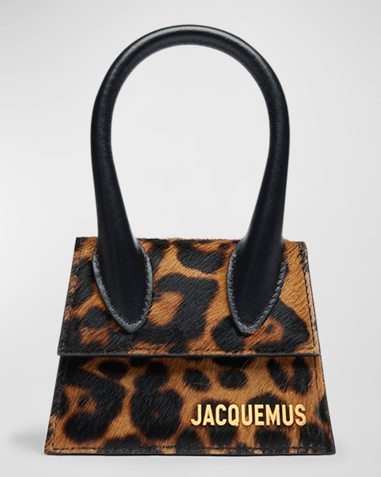 Le Chiquito Leopard Calf Hair Top-Handle Bag | Neiman Marcus