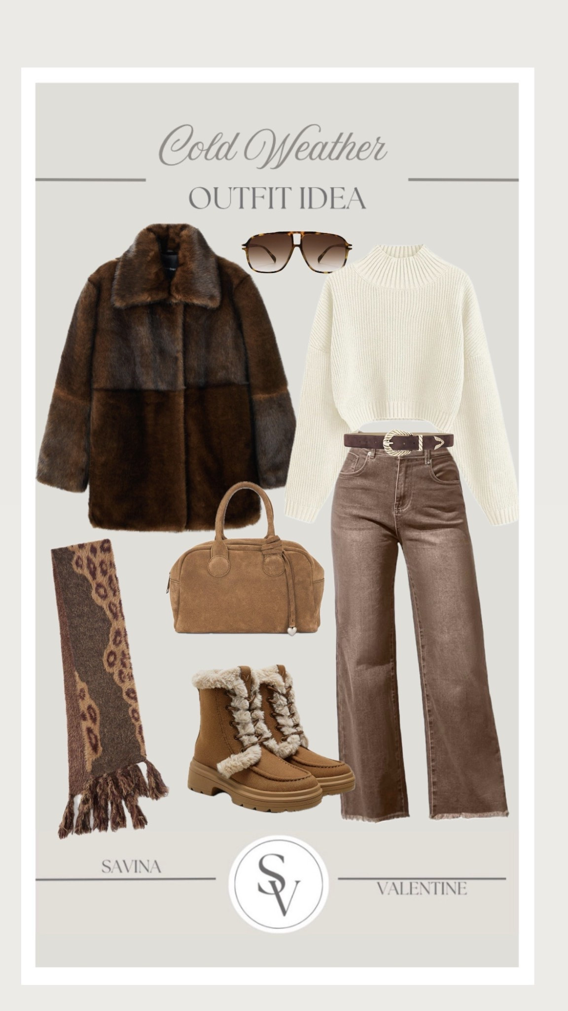 Winter outfit inspiration 🤎 

Tags: winter outfit ideas for coat turtleneck denim brown neutral tones, cold weather, Amazon finds sales seasonal January February March Midwest style accessories, scarf, gloves, coats revolve cider vivaia 
