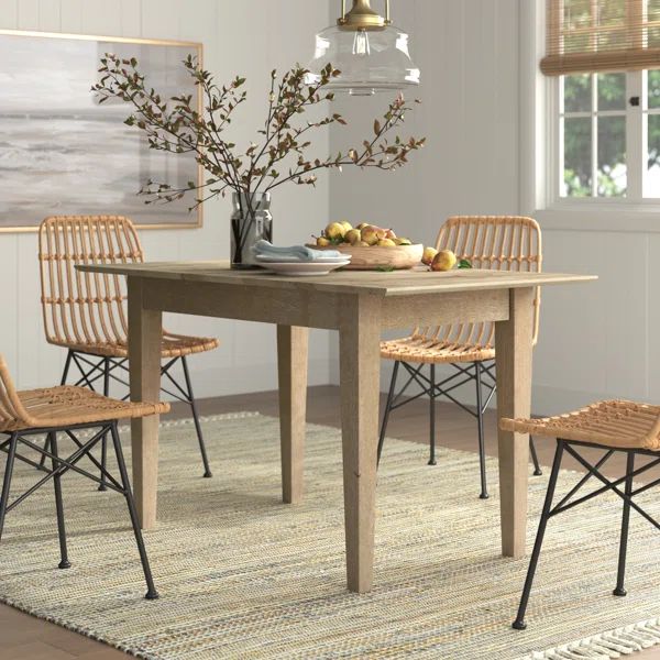 Arron Butterfly Leaf Solid Wood Dining Table | Wayfair North America