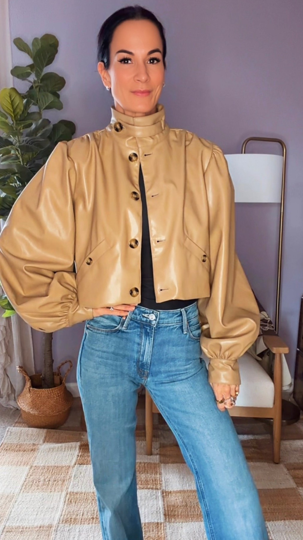 GRWM for a little dive bar hopping 🖤
As a self-proclaimed denim connoisseur, I don’t say this lightly… these jeans are no disappointment. The fit, the wash, the way they move—obsessed.
And this cropped faux leather jacket? The perfect cool-girl layer and it’s on sale. Casual, edgy, and ready for whatever the night brings.

Wearing size 23, XS tee and S jacket 

#NicoleColeeStyle
#DenimConnoisseur
#GRWM
#CasualCool
#WeekendStyle



#LTKOver40 #LTKGiftGuide #LTKSeasonal