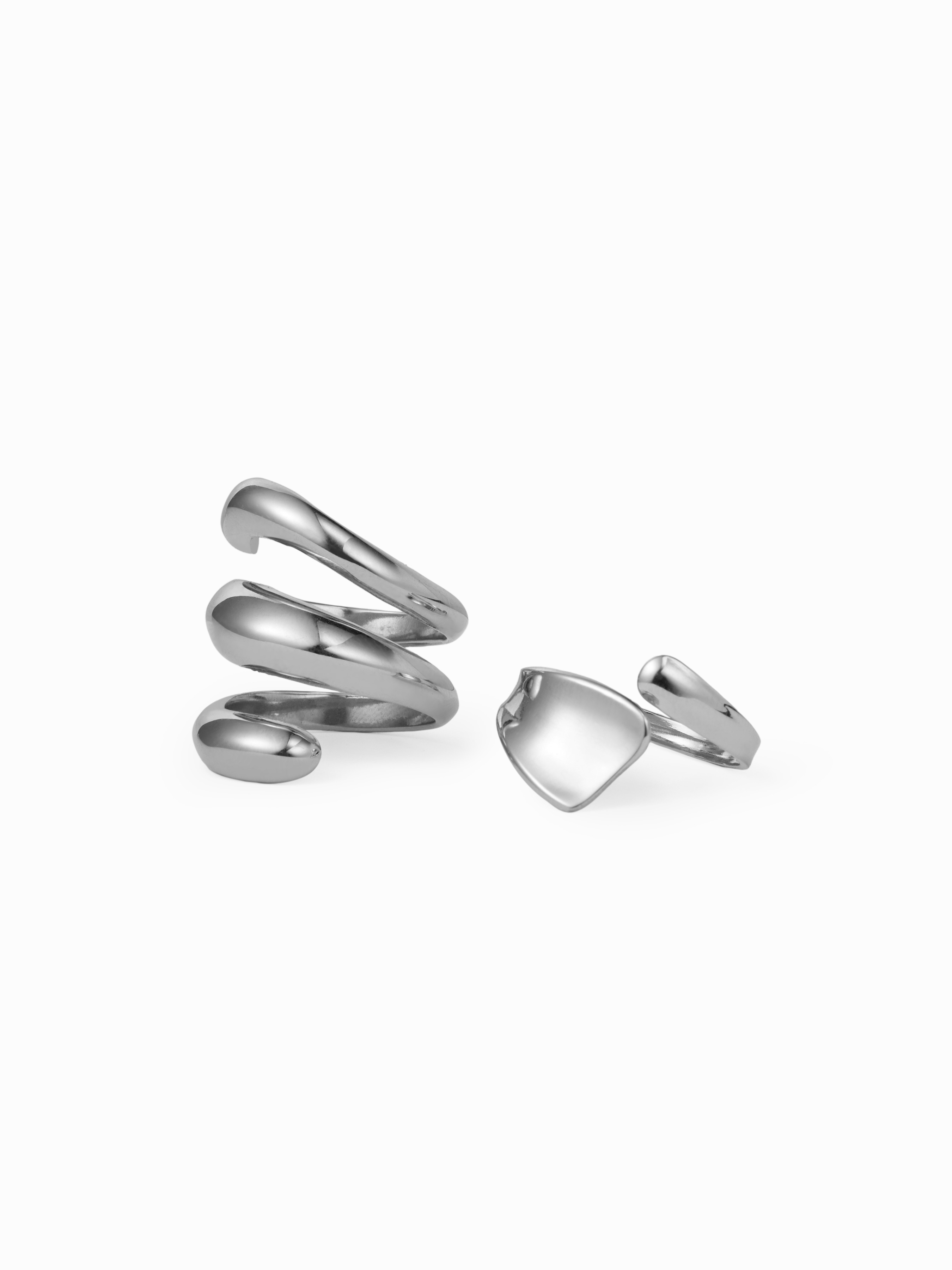 Stainless Steel 2PCS FLOW WRAP STAINLESS STEEL RING SET | Cider