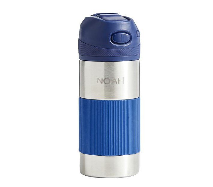 Blue/Navy Astor Insulated Water Bottle | Pottery Barn Kids