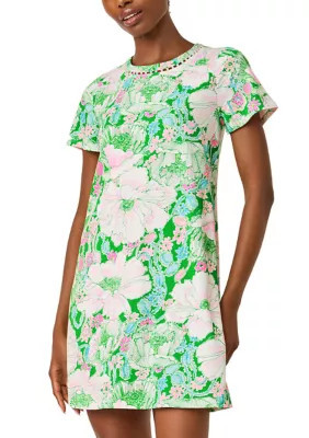 Lilly Pulitzer Women's Cody Short Sleeve Dress, Green, 2XL | Belk