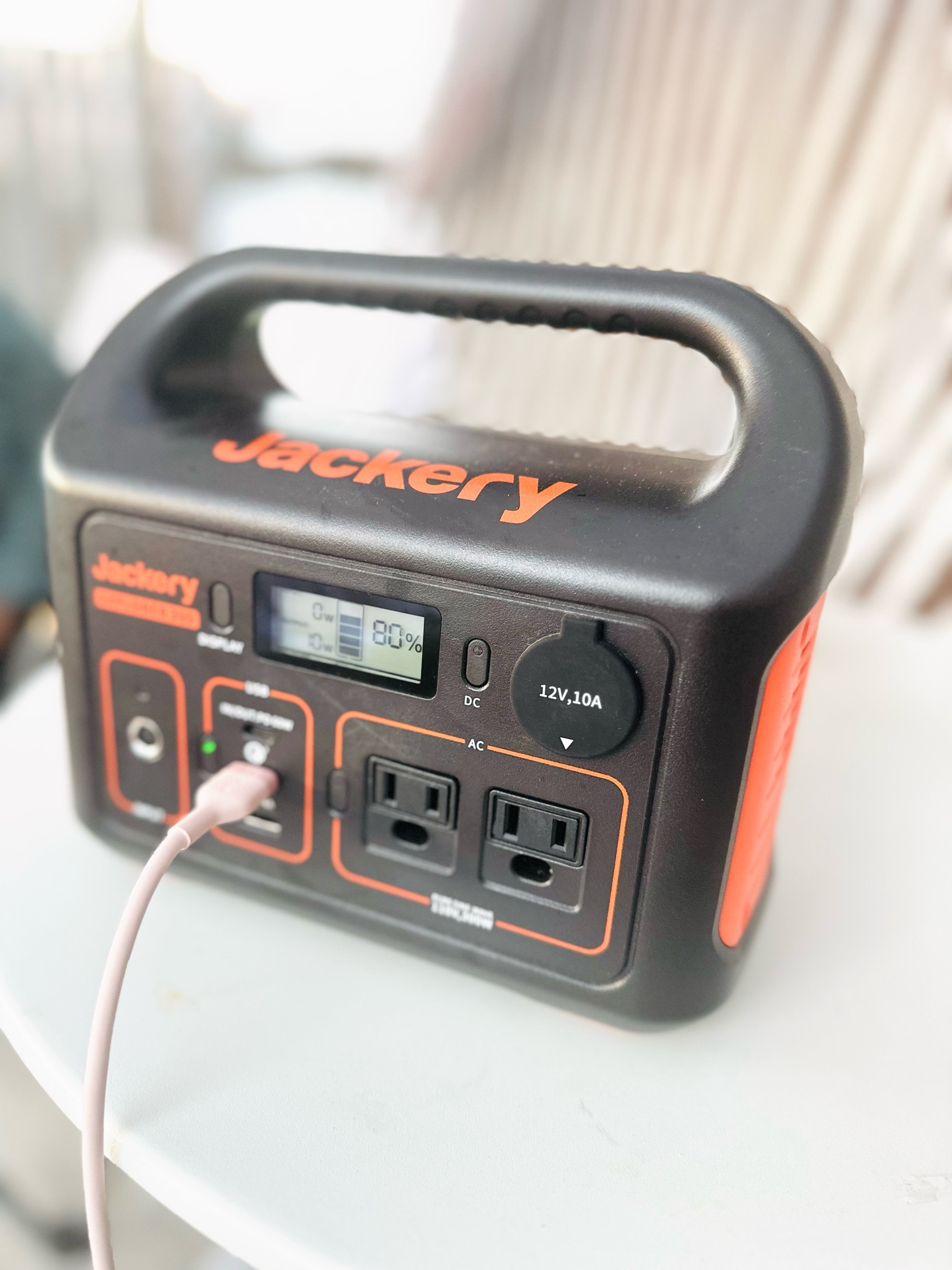 Charging my iPhone in my backyard using this solar generator—the power bank( up 300 watts) .

#LTKSummerSales #LTKFamily #LTKHome