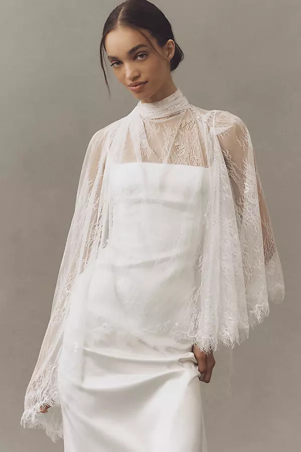 Lace Drape Cape Top | Anthropologie (US)