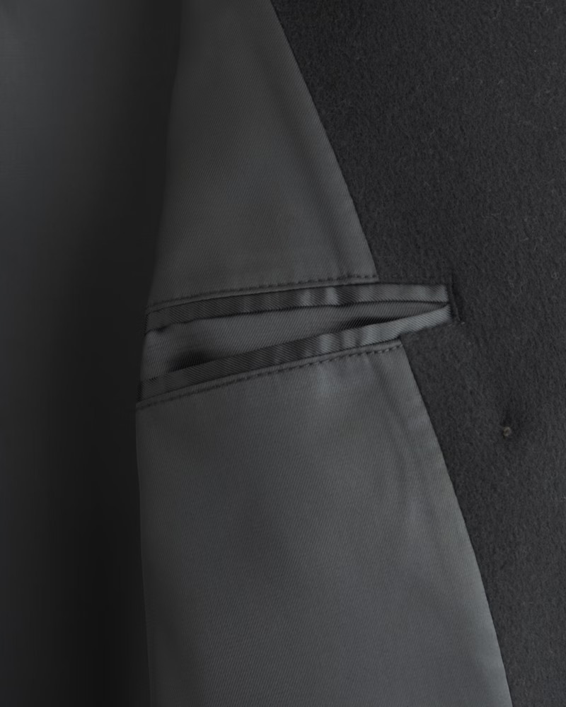 A&F Carrie Wool-Blend Trench Coat | Abercrombie & Fitch (US)