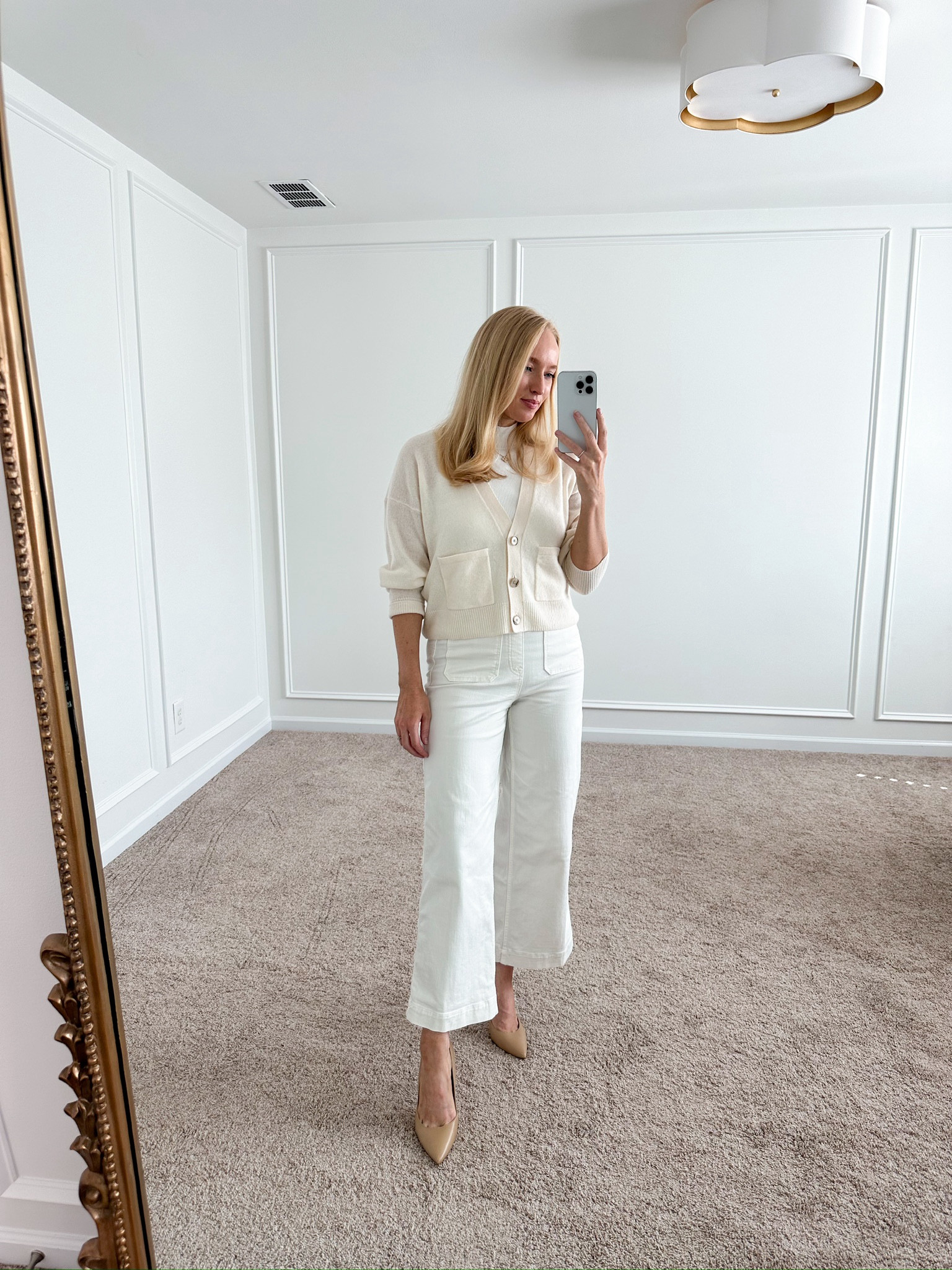 The prettiest elevated workwear look! Wearing size small in the top and these Spanx jeans. Use my code AMANDAJOHNxSPANX for 15% off! Fall outfits // elevated outfits // work outfits // workwear // monochromatic outfits // Spanx fashion 

#LTKWorkwear #LTKSeasonal #LTKStyleTip