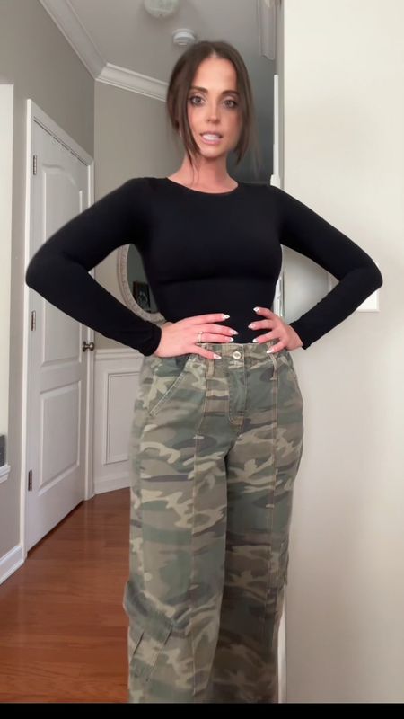 I love a good camouflage pant and these  fit the bill! 

Wearing a M in pants and S in bodysuit. 

Affordable Amazon Fashion Finds / 2Today Finds / Camo Cargo pants / #cargopants #2todayfinds

#LTKSeasonal #LTKStyleTip #LTKMidsize
