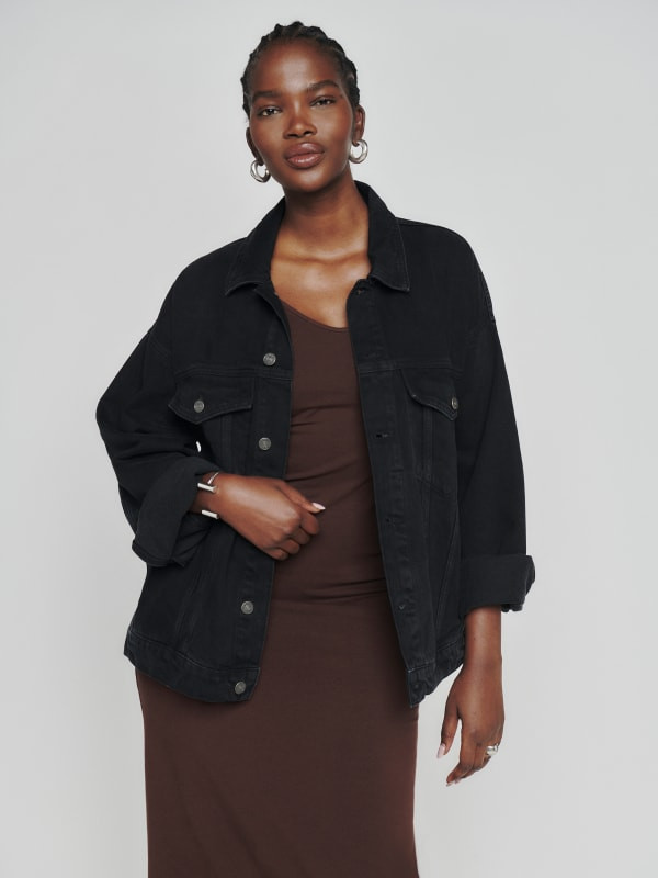 Simone Oversized Denim Jacket | Reformation (Global)