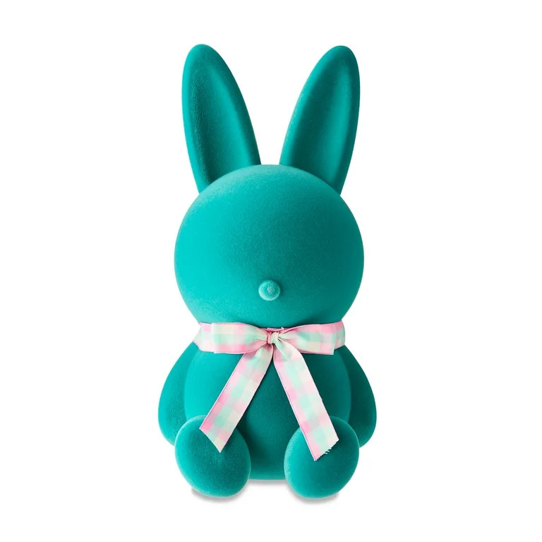 Easter Green Flocked Bunny Decor, 16 in, by Way To Celebrate | Walmart (US)