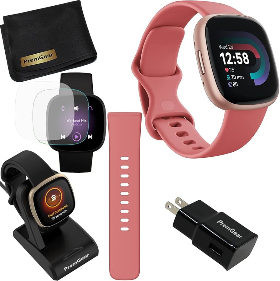 Fitbit Versa 4 Health and Fitness Smart Watch (Pink/Rose) with Built-in GPS, 6 Day Battery Life, ... | Amazon (US)