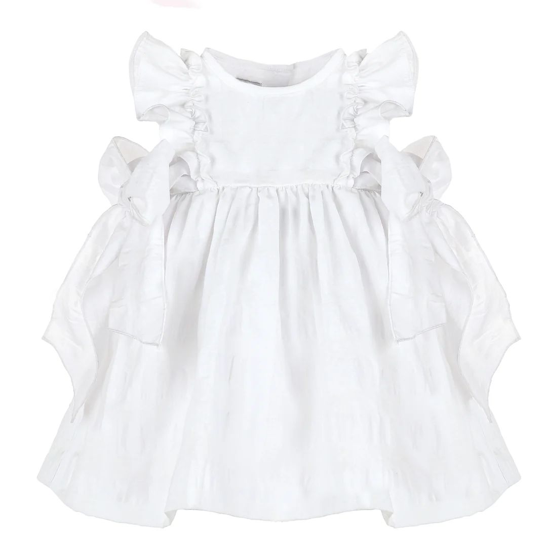 Gingham Dress w/Bows | Haute Totz