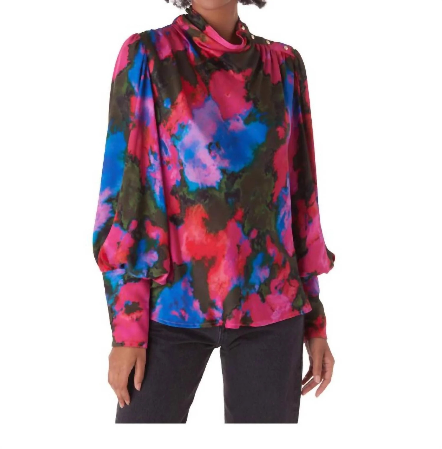 Florence Blouse In Blurred Floral | Shop Simon