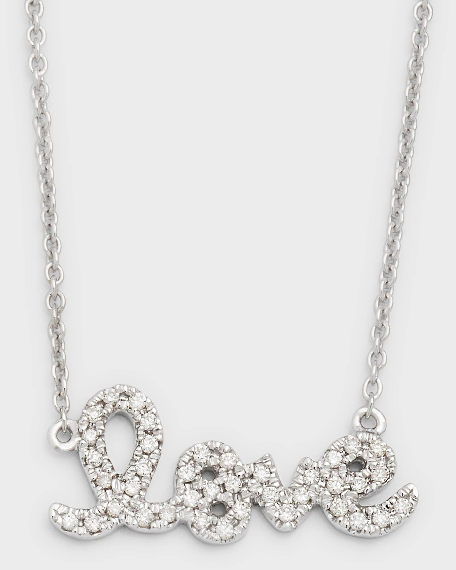 Sydney Evan Gold Diamond Love Necklace, Small | Neiman Marcus
