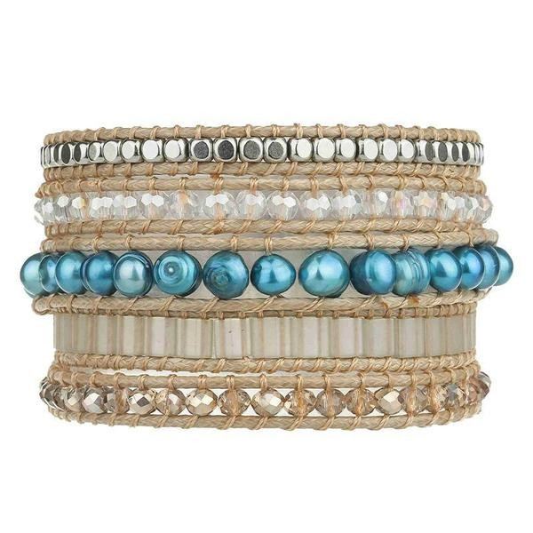 Freshwater Pearls with Miyuki Beads on Natural - Vegan | Victoria Emerson