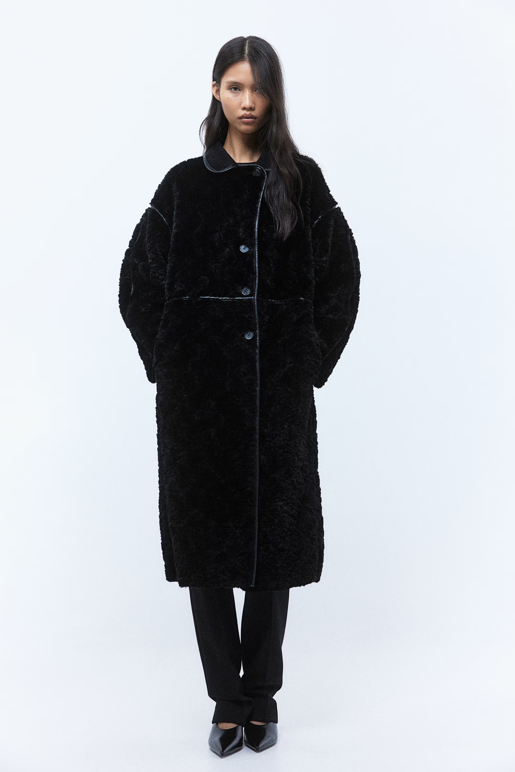 Teddy coat - Black - Ladies | H&M GB | H&M (UK, MY, IN, SG, PH, TW, HK)