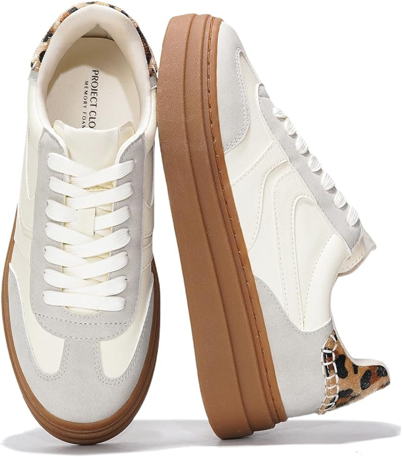 Project Cloud Platform Sneakers for Women Footwear - Memory Foam Insole Womens Shoes, Lightweight... | Amazon (US)