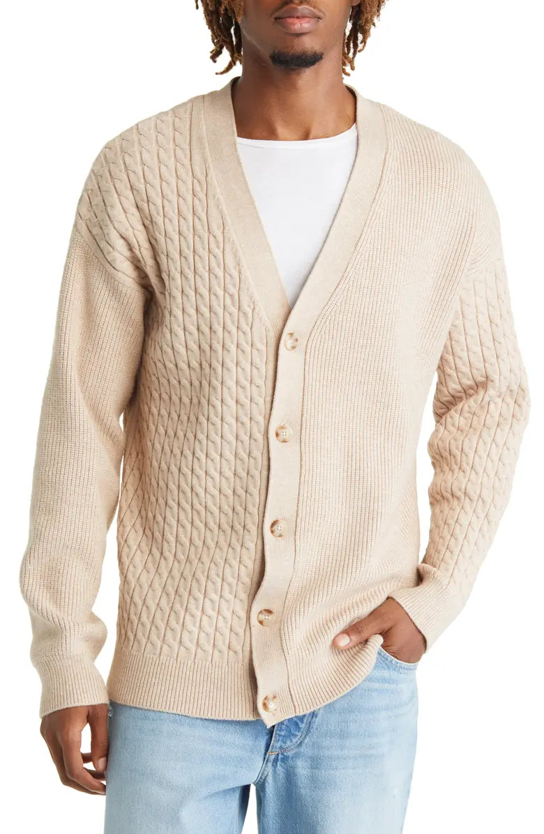 Topman Men's Mixed Stitch Cardigan | Nordstrom | Nordstrom Canada