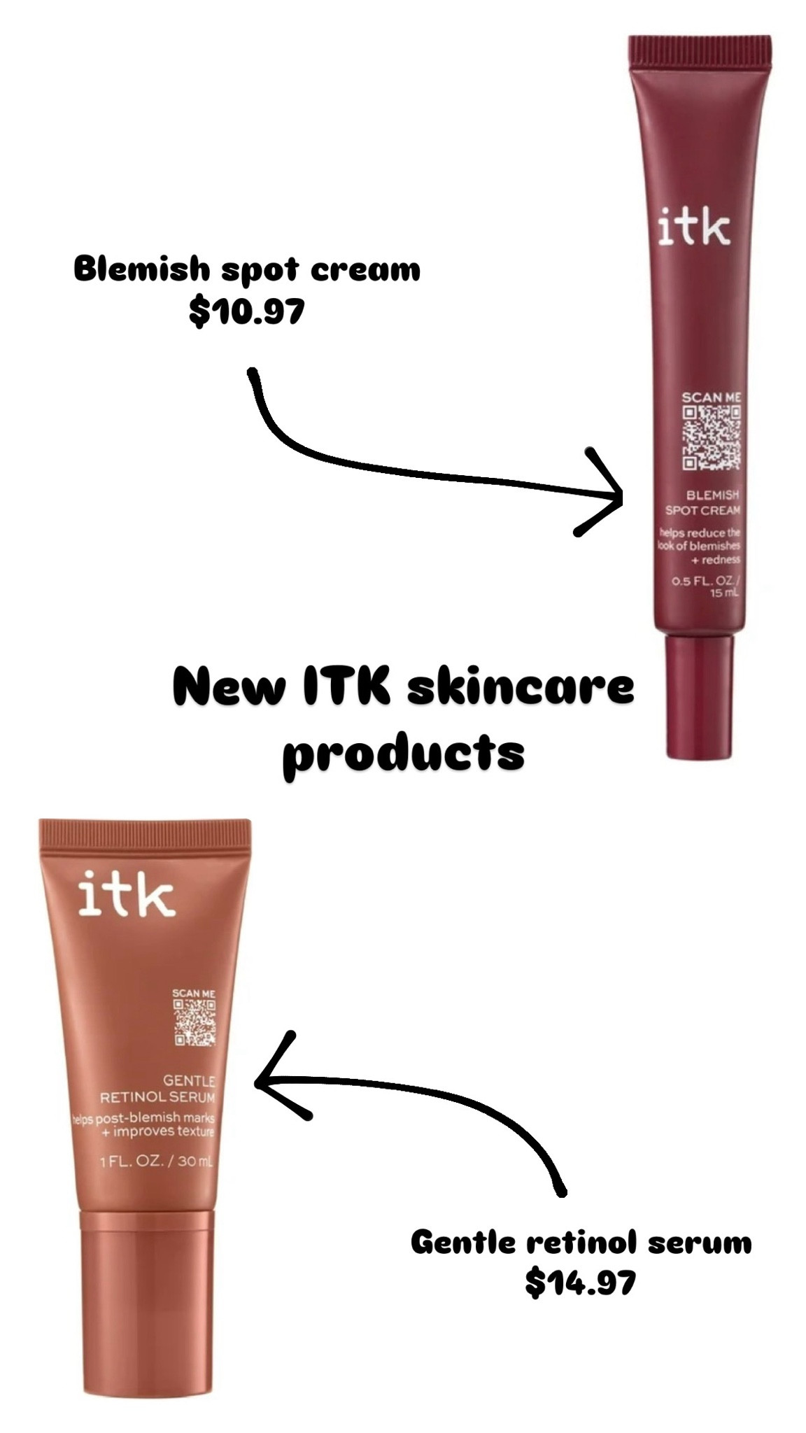 My twin sisters launched two new products for their skincare line ITK! The blemish spot cream and the gentle retinol serum, both are AMAZING! 

#LTKBeauty #LTKFindsUnder50 #LTKBacktoSchool