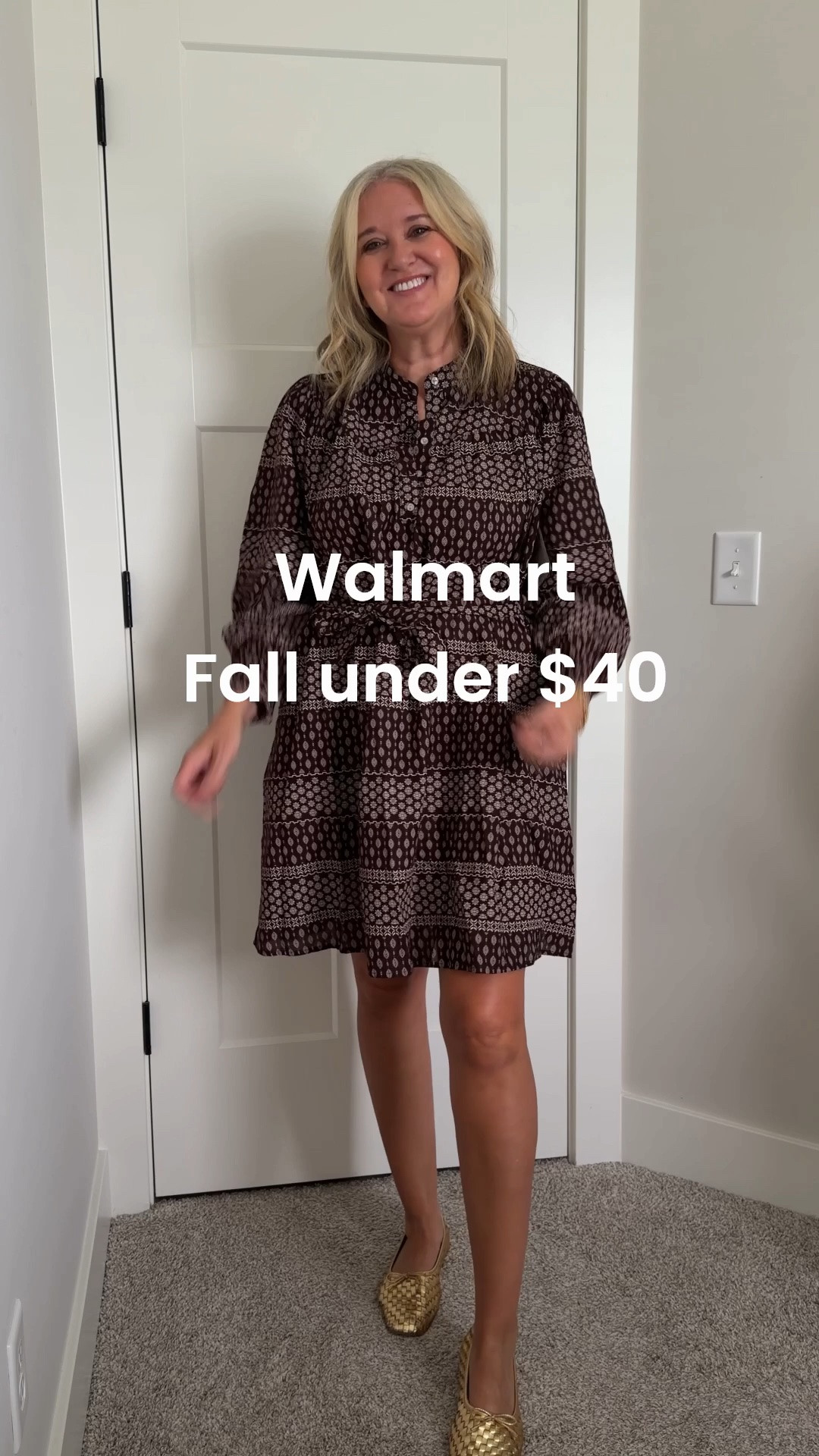 Walmart Fall Under $40🤎🍂🍁 Comment SHOP for links!! 

Sizes I’m wearing:
Dress small
Pants 6 size up one (waist runs small) 
Button up shirt small
Short sleeve sweater medium
Long sleeve sweater medium 
Jacket medium

#walmart  #walmartstyle #falloutfit #over50

#LTKootd #LTKSeasonal #LTKOver40